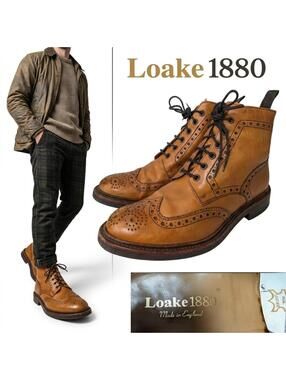 Loake 1880 Bedale Pennine Men Ankle Boots U.K. Leather 8.5
